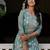 sea-green fancy silk blend kurta set