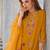 yellow fancy pure viscose kurta set
