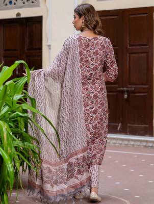 multicolor fancy blended cotton kurta set 3