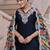 black fancy silk blend kurta set