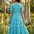 Blue color muslin printed stylish kurti
