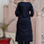 black fancy silk blend kurta set