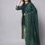 green fancy cotton silk kurta set
