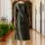 green fancy silk blend kurta set