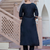 Black silk blend designer festive wear readymade suit