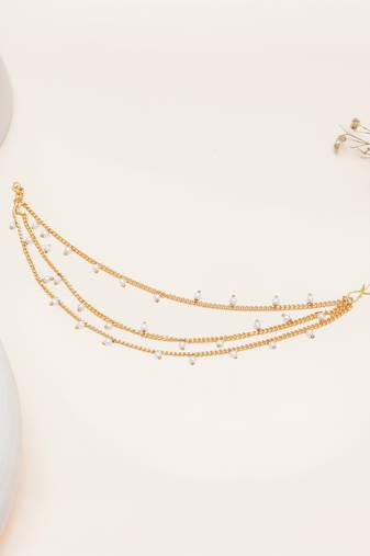 Pearl cascade single hair chain