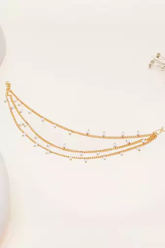 Pearl cascade single hair chain