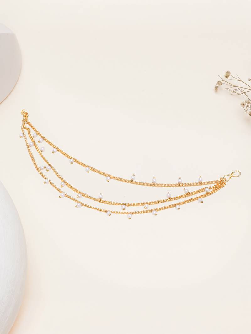 Pearl cascade single hair chain