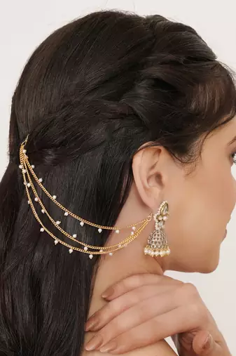 Pearl cascade single hair chain