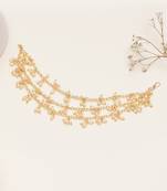 Pearl cluster layered single hair chain