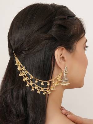 Pearl cluster layered single hair chain 2