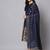 navy-blue fancy cotton silk kurta set