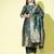 Green cotton silk jacquard designer festive wear readymade suit