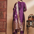 Purple cotton silk jacquard designer festive wear readymade suit