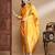 Yellow cotton silk jacquard designer festive wear readymade suit