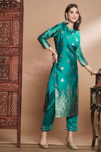Rama cotton silk jacquard designer festive wear readymade suit