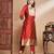 Maroon silk jacquard designer festive wear readymade suit