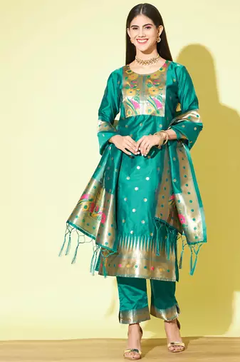 Rama silk jacquard designer festive wear readymade suit