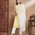 yellow fancy blended cotton kurta set