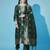 Green cotton silk jacquard designer festive wear readymade suit