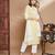 yellow fancy blended cotton kurta set