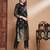 Black cotton silk jacquard designer festive wear readymade suit