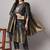 Grey cotton silk jacquard designer festive wear readymade suit