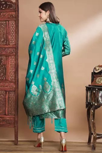Rama cotton silk jacquard designer festive wear readymade suit