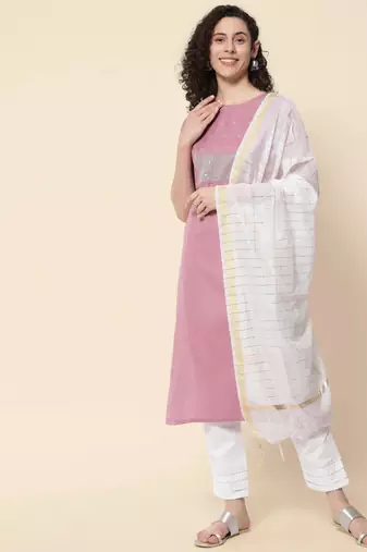 Maroon silk blend designer festive wear readymade suit