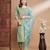 Green silk blend designer festive wear readymade suit