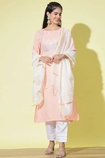 Maroon silk blend designer festive wear readymade suit