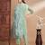Green silk blend designer festive wear readymade suit