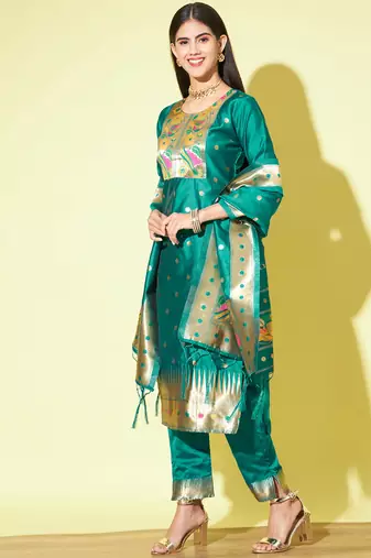 Rama silk jacquard designer festive wear readymade suit