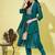 Teal chanderi modal butti designer festive wear readymade suit