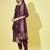 Purple cotton silk jacquard designer festive wear readymade suit