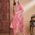 Pink silk blend designer festive wear readymade suit