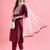 Purple silk blend designer festive wear readymade suit