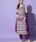 Wine silk blend designer festive wear readymade suit