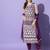 Wine silk blend designer festive wear readymade suit