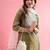 Light pista silk blend designer festive wear readymade suit