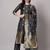 Grey cotton silk jacquard designer festive wear readymade suit