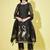 Black cotton silk jacquard designer festive wear readymade suit