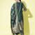 Green cotton silk jacquard designer festive wear readymade suit