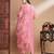 Pink silk blend designer festive wear readymade suit