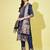 Blue cotton silk jacquard designer festive wear readymade suit