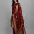 Maroon cotton silk jacquard designer festive wear readymade suit