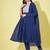 Royal blue chanderi modal butti designer festive wear readymade suit