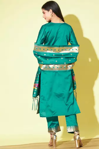 Rama silk jacquard designer festive wear readymade suit