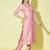 Baby-pink cotton silk blend designer festive wear readymade suit