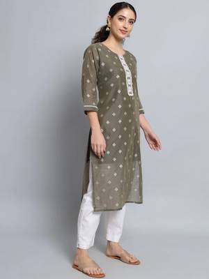 Grey silk blend designer festive wear readymade suit 2